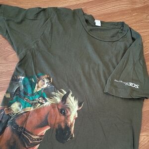 Zelda Ocarina Of Time 3DS Green Graphic T-Shirt